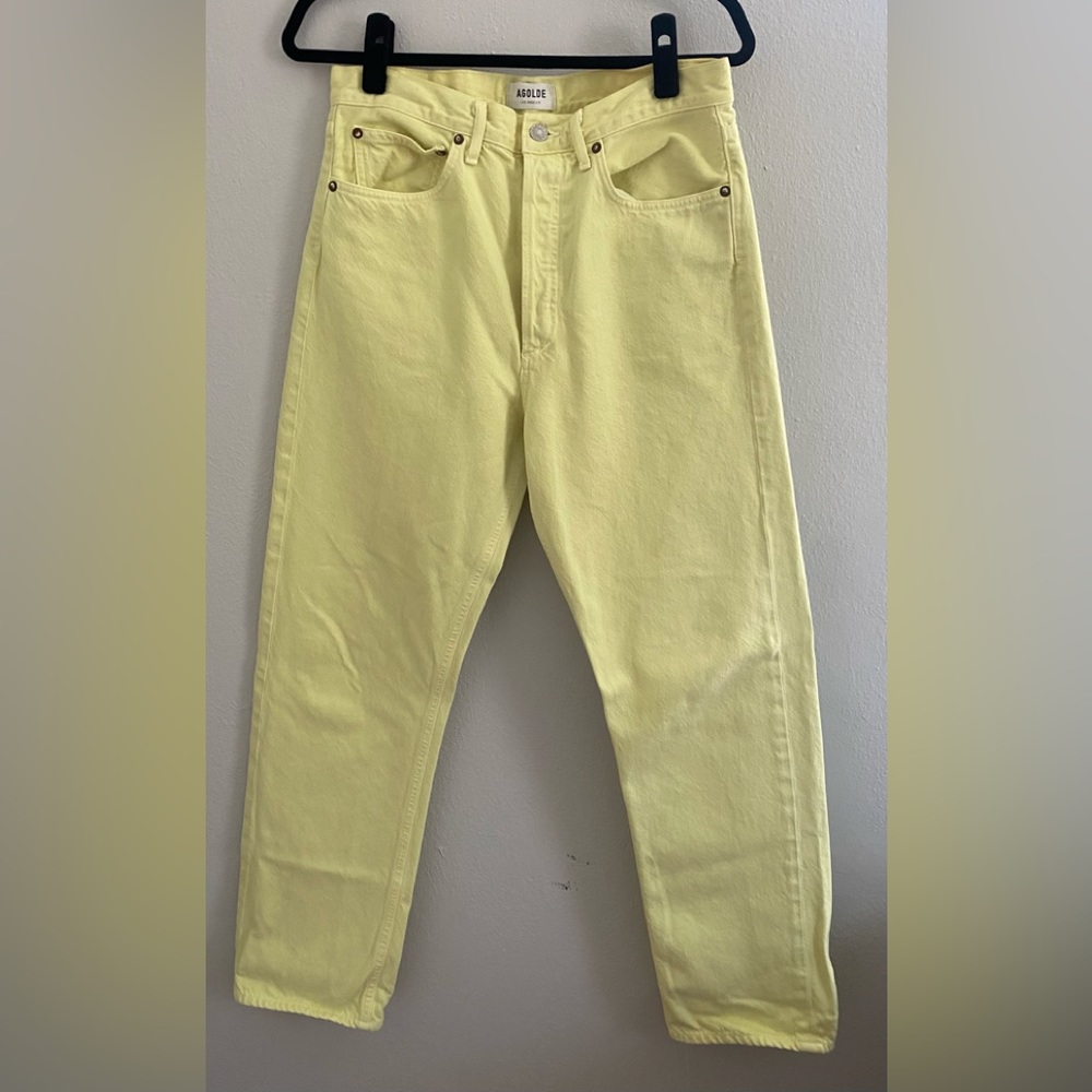Womens size 28, Agolde lime green/yellow jeans.